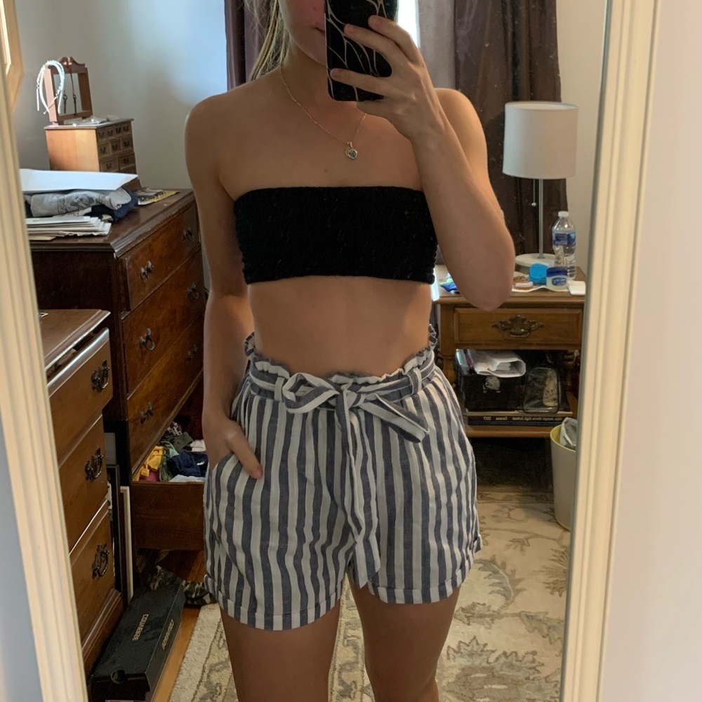 Shein Striped Paperbag Short